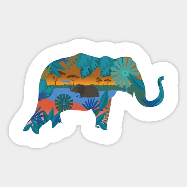 Mandala Elephant Sticker by Dealphy